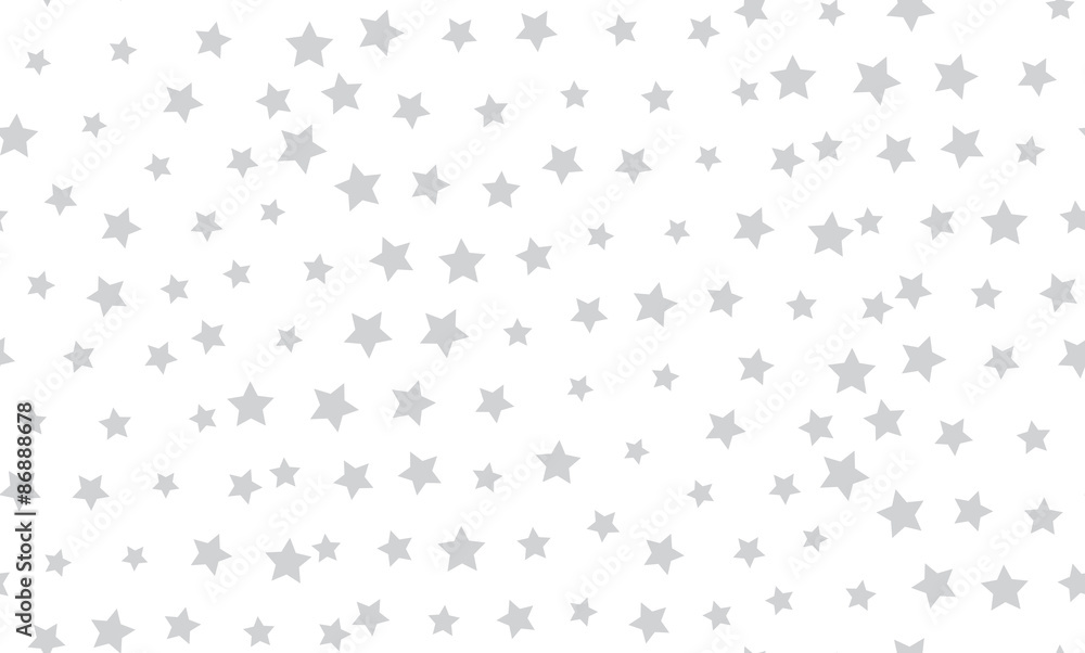 Vector seamless background of gray stars of different sizes on a white background. Vector seamless background of gray stars of different sizes on a white background.