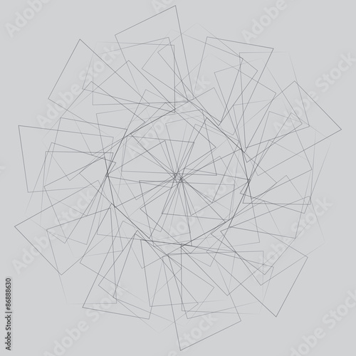 Elegant logo design, vector illustration. Abstract the figure spun around its axis.