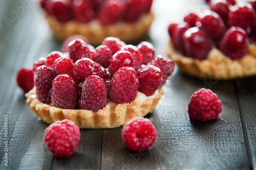 Delicious tart with berry fruits