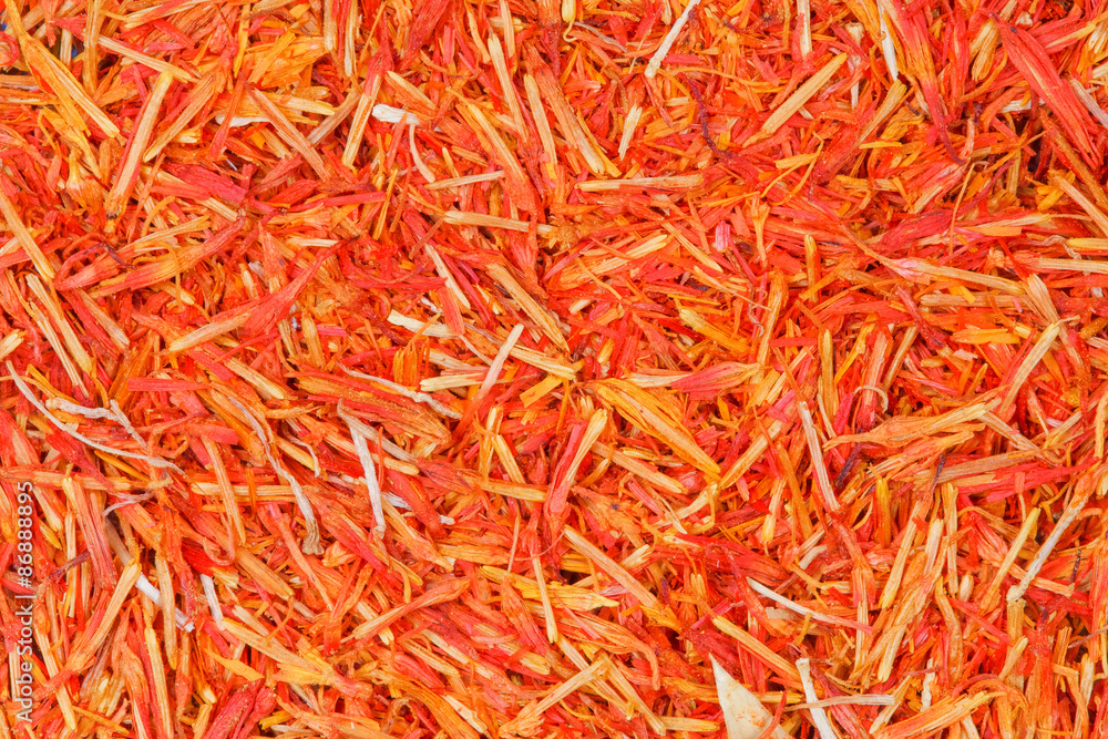 Fototapeta premium Saffron in macro closeup texture.