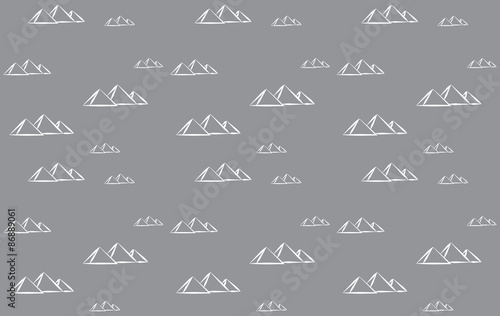 Vector seamless background of pyramids of Cheops. The outlines of the pyramids at Giza.