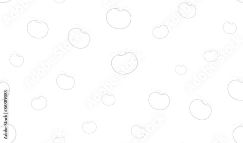 Vector seamless pattern of tomatoes on a white background. Patterns of tomatoes.