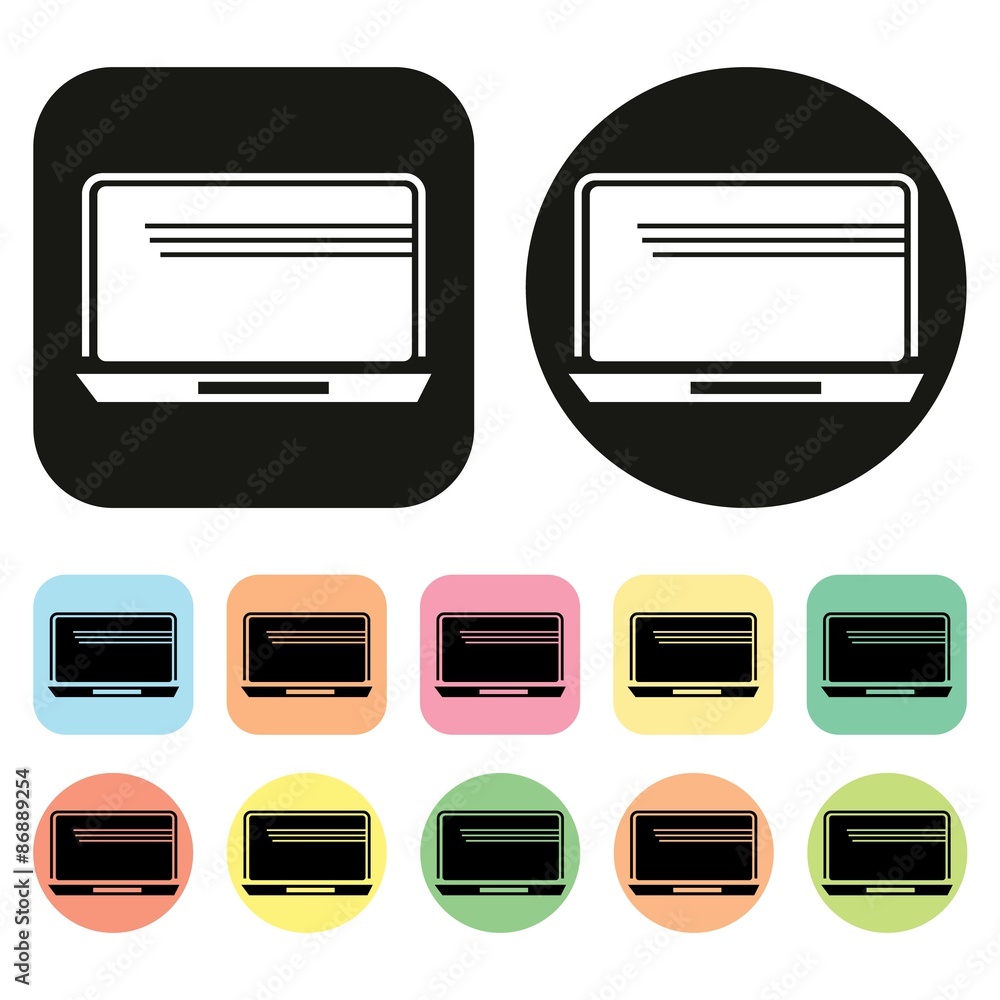 Computer icon. Laptop icon. Vector Computer icon. Laptop icon. Vector