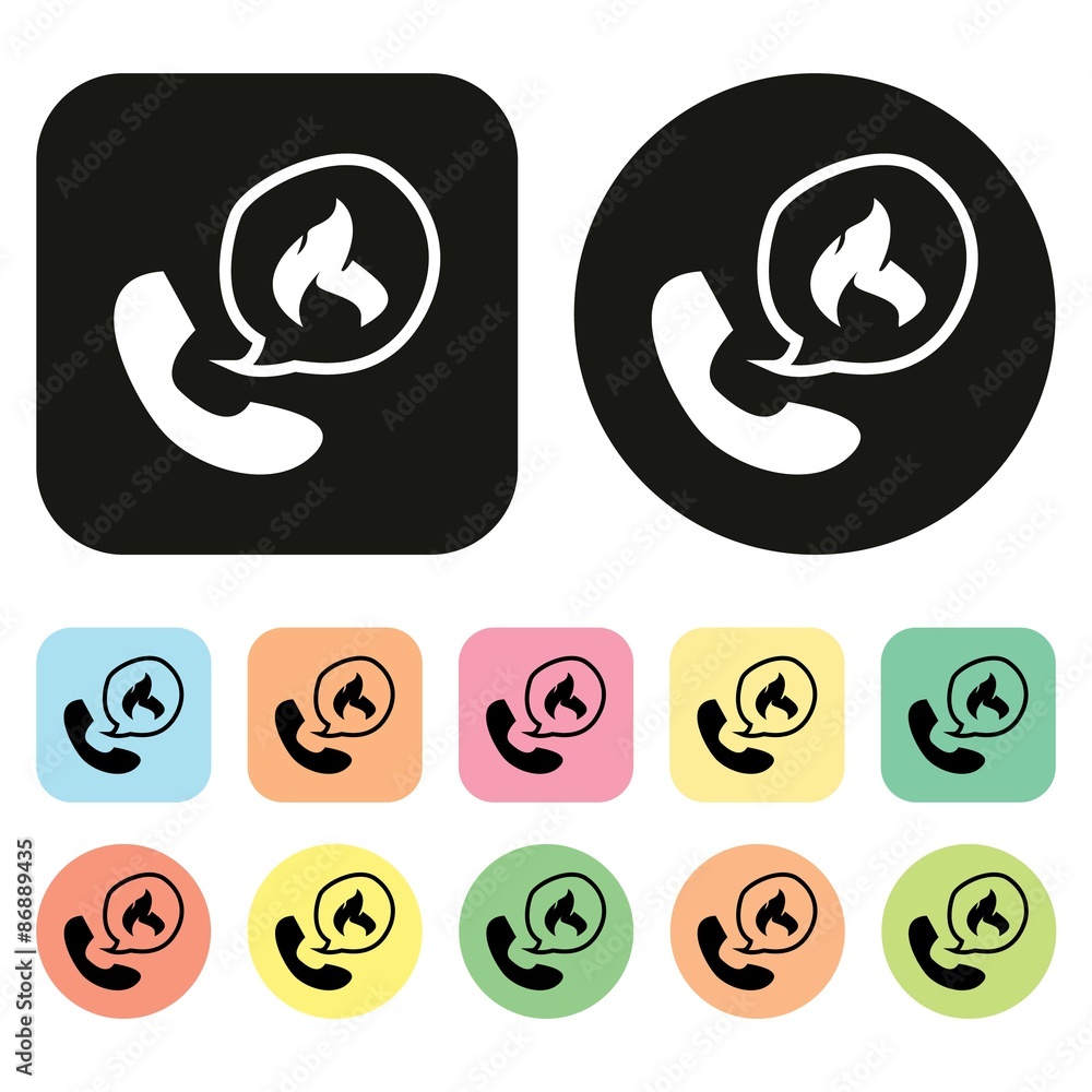 Firefighter icon. Fire icon. Burning icon. Vector Firefighter icon. Fire icon. Burning icon. Vector