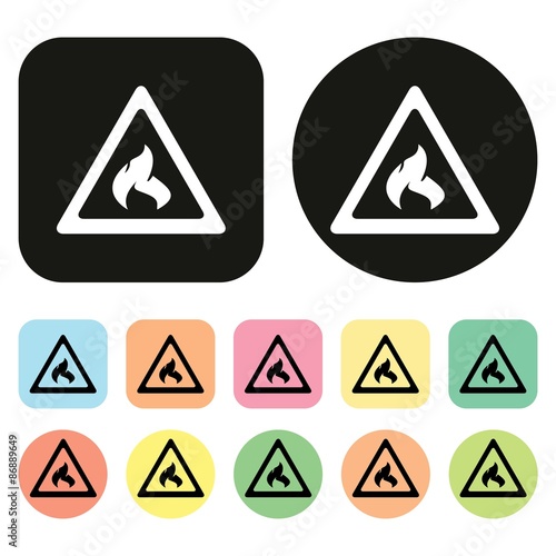 Free Download Fire icon. Fire flame icon. Vector - GFXLoad