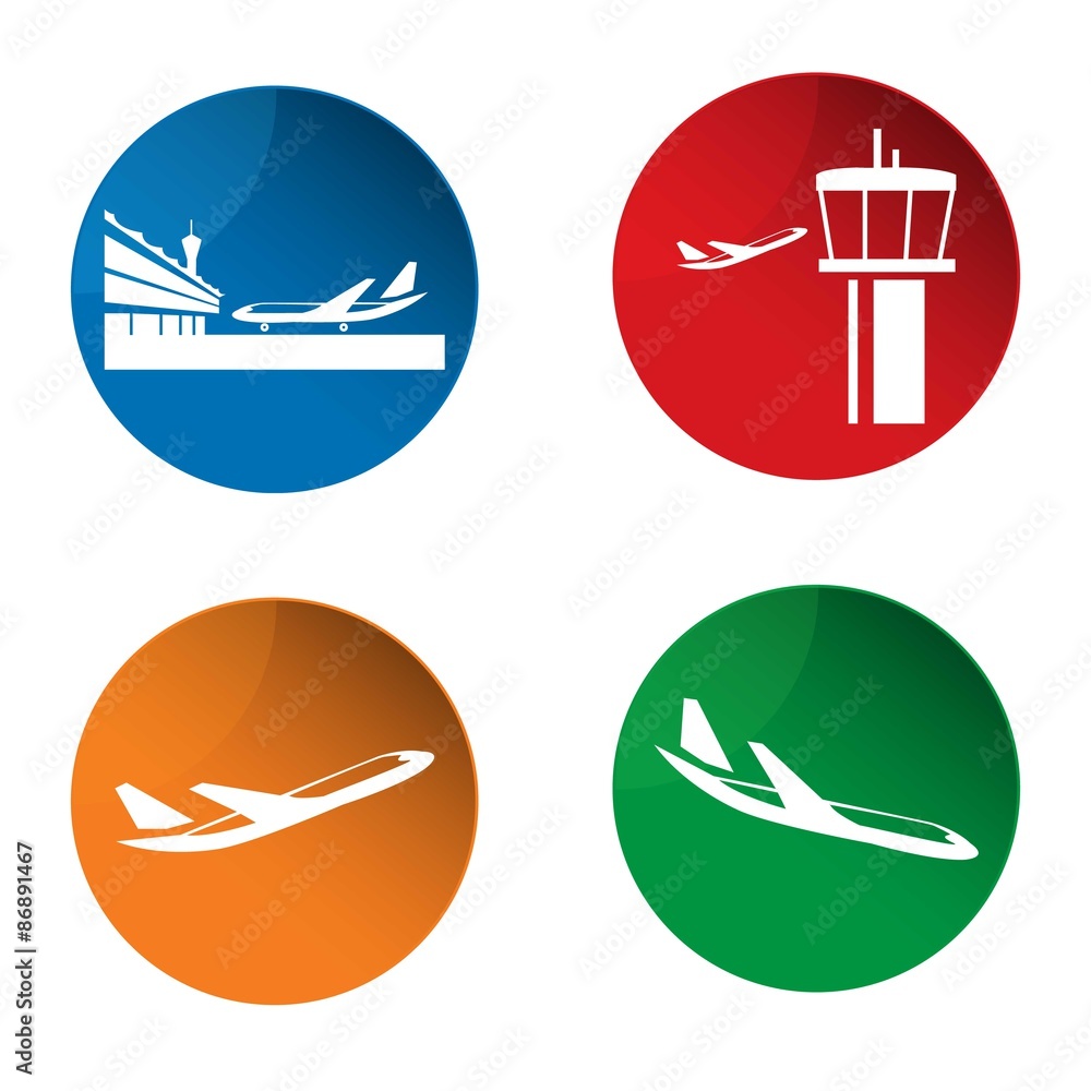 Airport icon. Aviation icon. Aeronautical icon. Vector