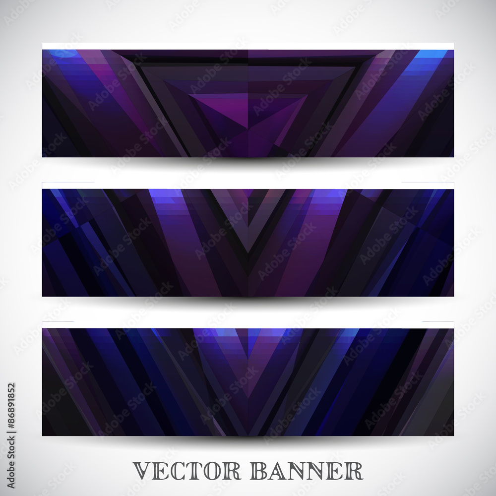 Set of abstract vector banners