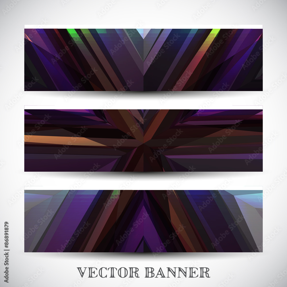 Set of abstract vector banners