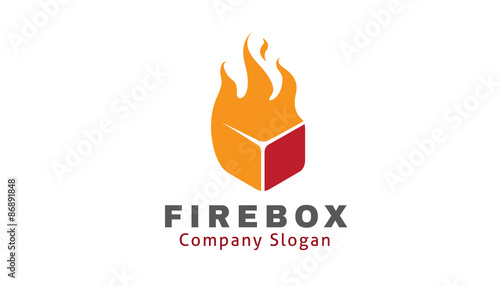 Fire Box Logo template