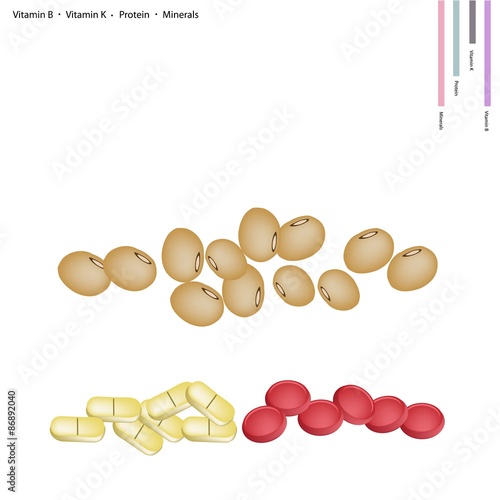 Soybean with Vitamin B, K Protein and Minerals