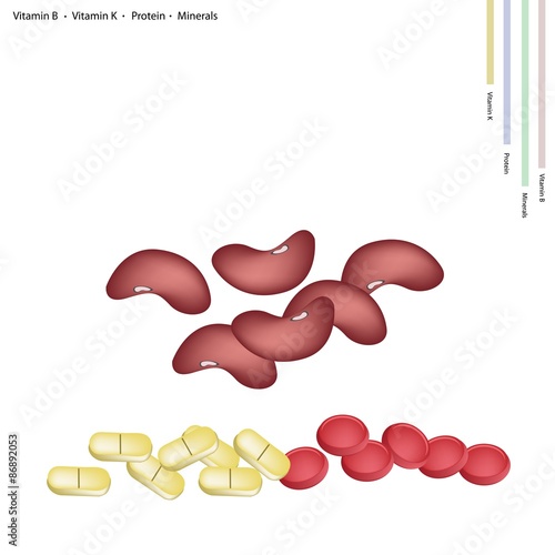 Kidney Bean with Vitamin B, K Protein and Minerals