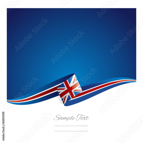 New abstract UK flag ribbon