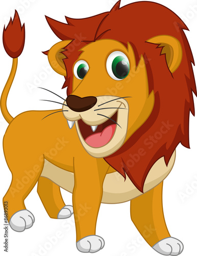 cute lion cartoon