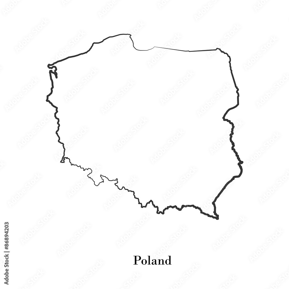 Map of Poland for your design