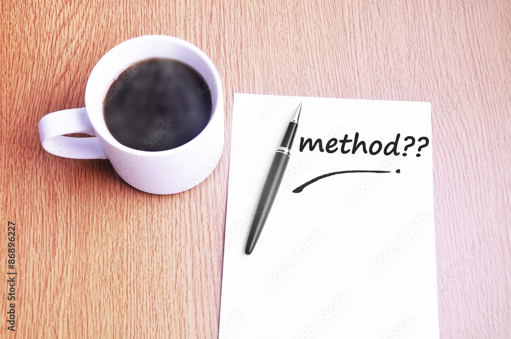 Coffee, pen and notes write method