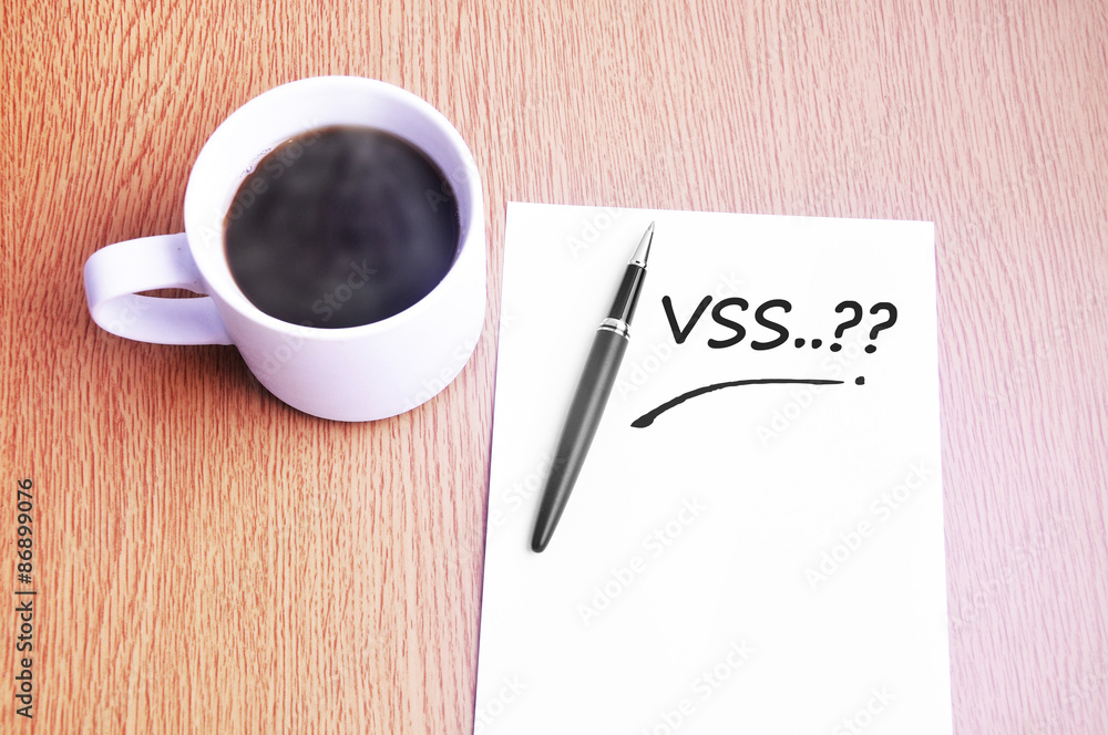 Coffee, pen and notes write vss Coffee, pen and notes write vss
