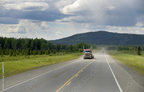 Alaskan Highway in British Columbia, Canada
