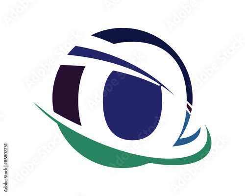 Q Letter Logo Swoosh Circle