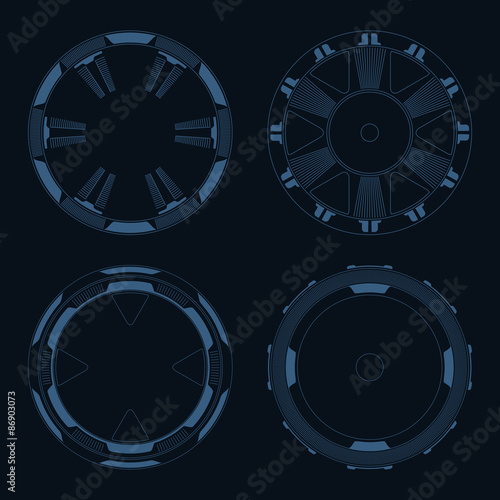 Sci fi target vector pack