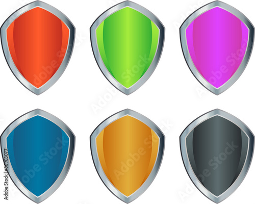 Vector pack with colorful shield