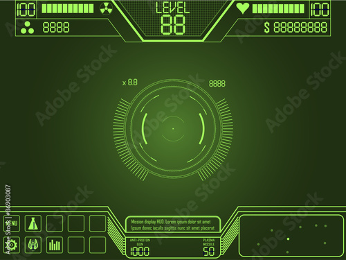 Vector elements for space shooter game