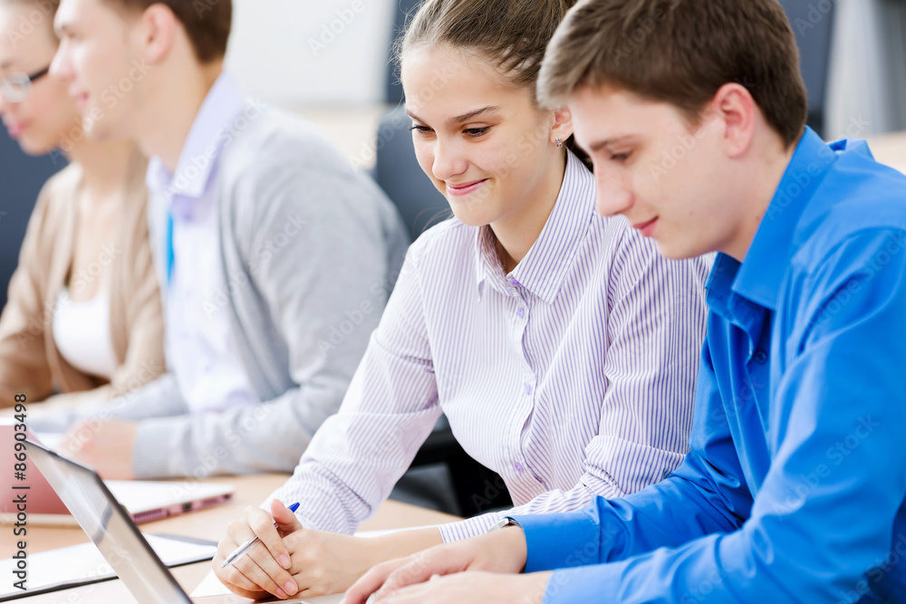 Fototapeta premium Students at lesson