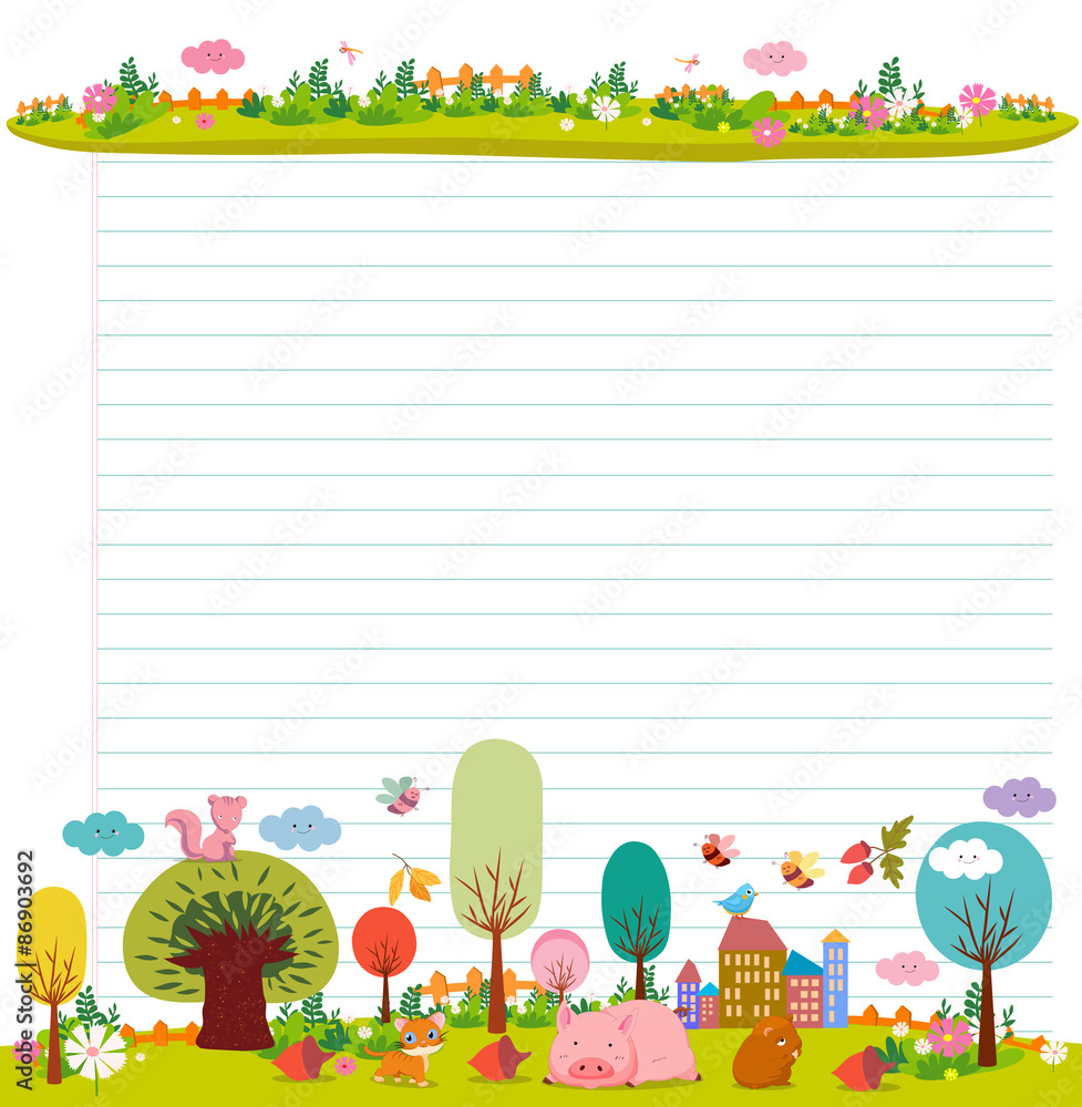 design elements for notebook, diary. Goodbye summer. Hello autumn design elements for notebook, diary. Goodbye summer. Hello autumn