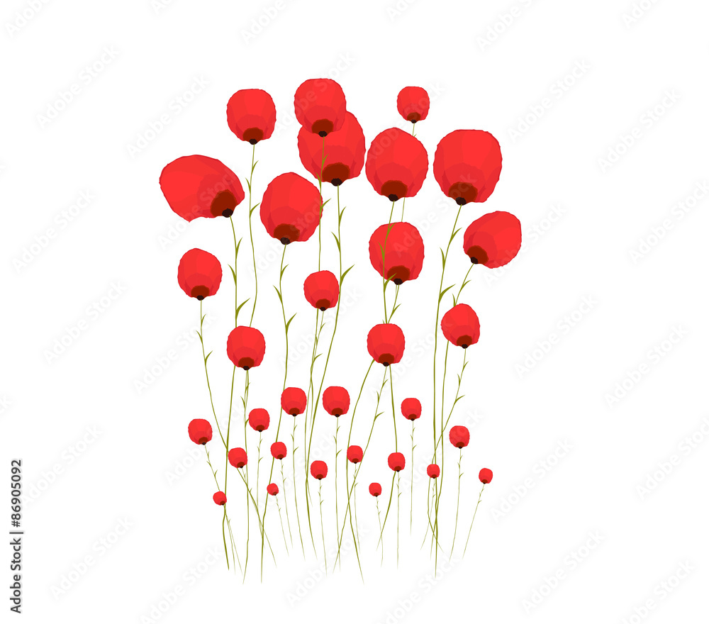 Pretty red flower watercolour Pretty red flower watercolour