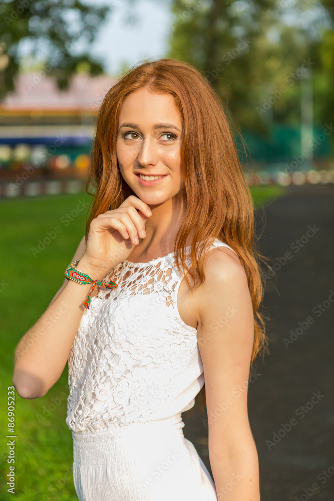 Portrait of red hair girl. Portrait of red hair girl.