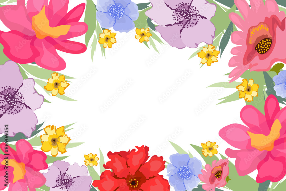 Avonlea Watercolor Flowers background