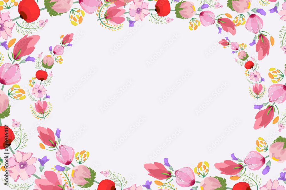 Watercolor Flower Blossoms background