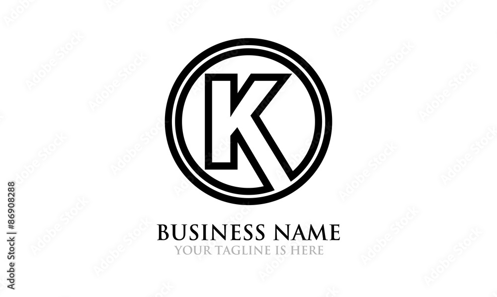 Simple K in the Circle Logo Simple K in the Circle Logo