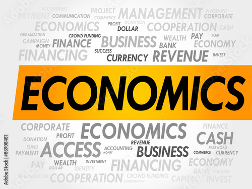 ECONOMICS word cloud, business concept