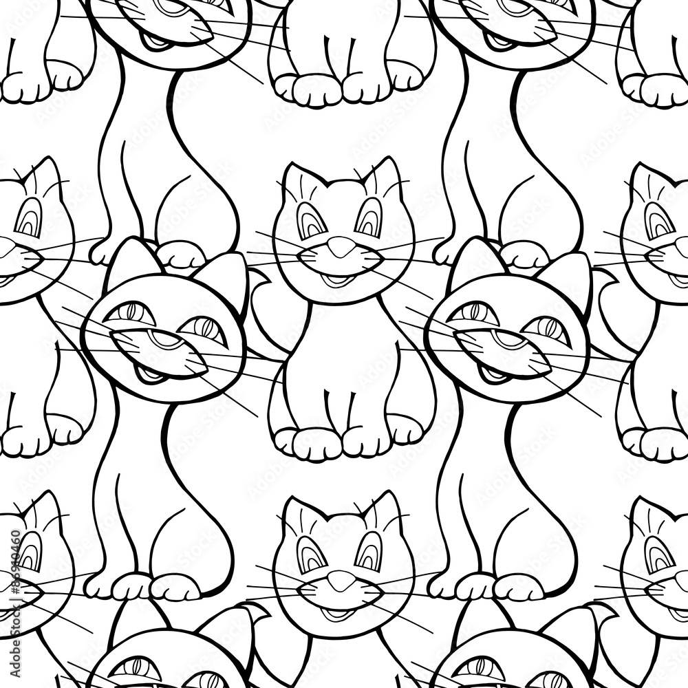 Seamless pattern of cats Seamless pattern of cats