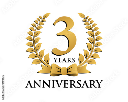 anniversary logo ribbon wreath 3