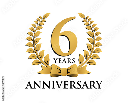 anniversary logo ribbon wreath 6