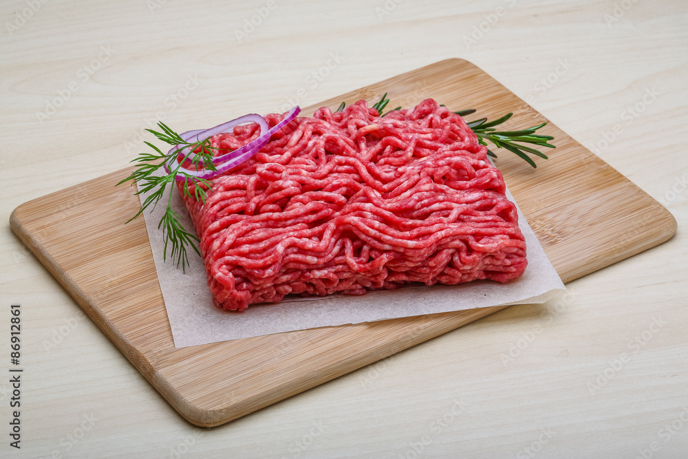 Raw beef minced meat