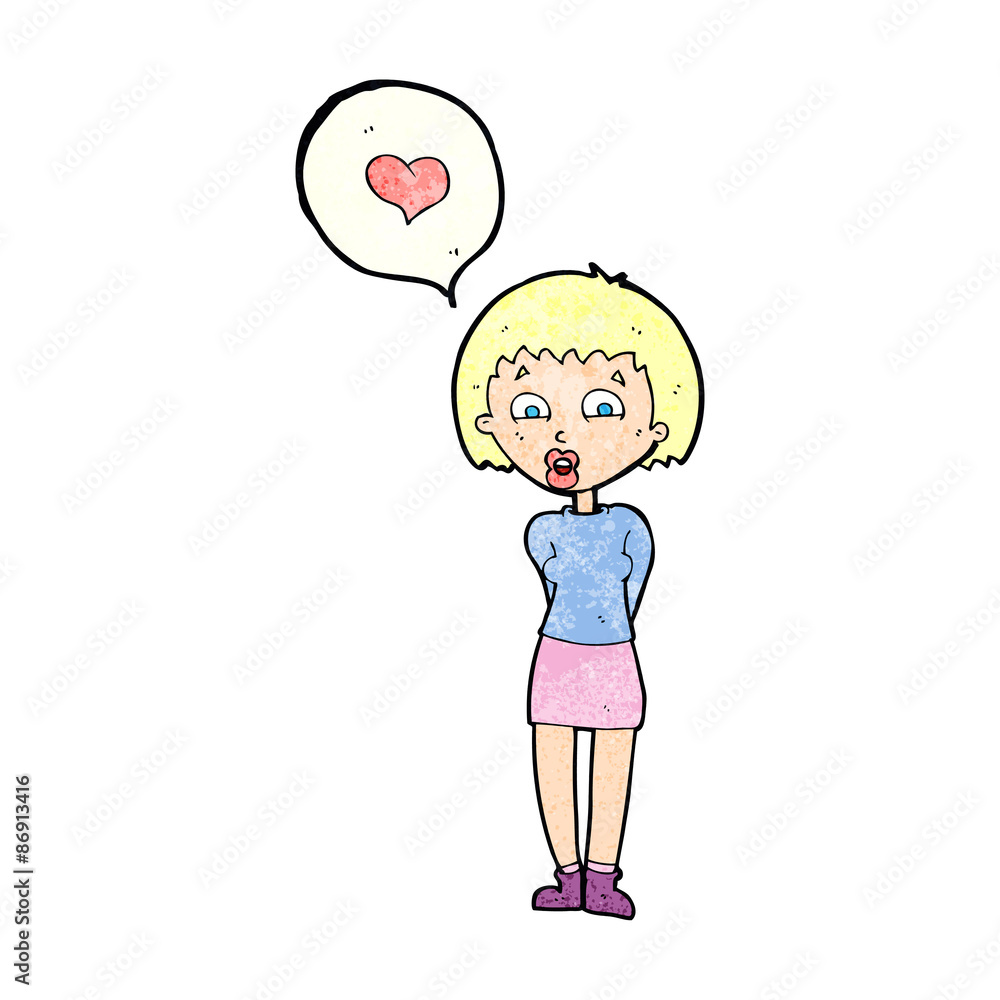 cartoon woman in love cartoon woman in love