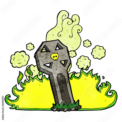 cartoon spooky grave