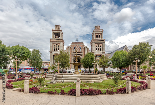 Cathedra near Plaza De Armas in Peruvian city of Huaraz