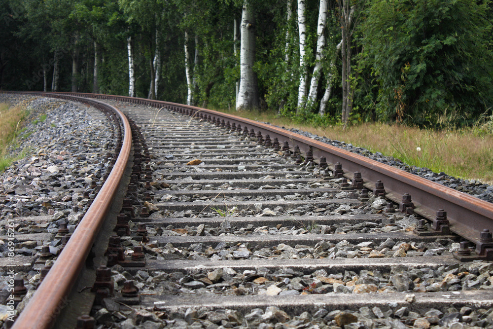 Fototapeta premium rail railroad gleis schiene