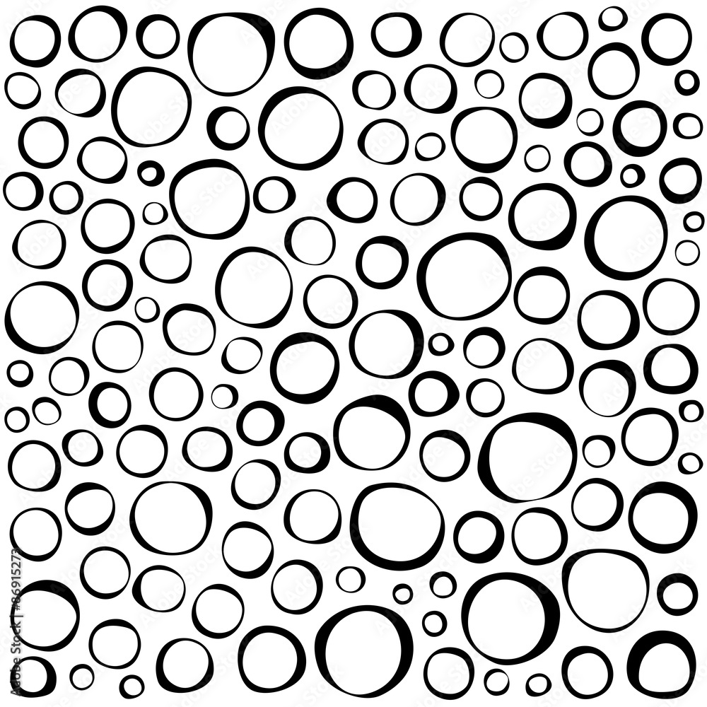 irregular circles collection in black over white irregular circles collection in black over white