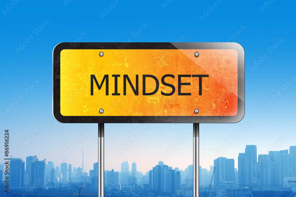 Obraz premium mindset on traffic sign