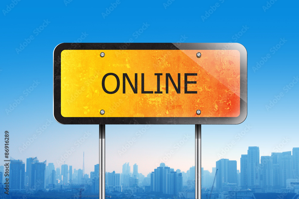 online on traffic sign