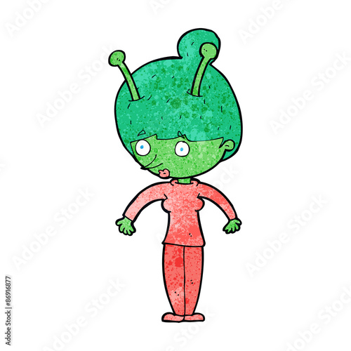 cartoon alien woman