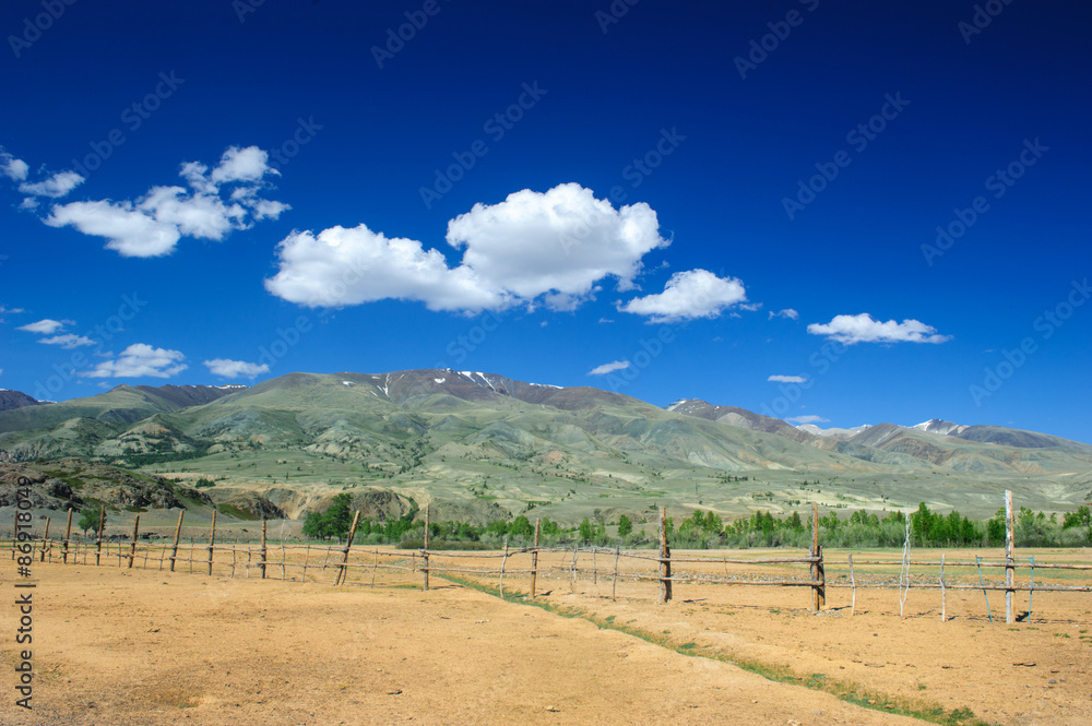 Color soil of mercury deposits in Altai in Chagan-Ouzun place Color soil of mercury deposits in Altai in Chagan-Ouzun place
