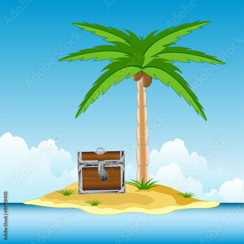 Coffer on island