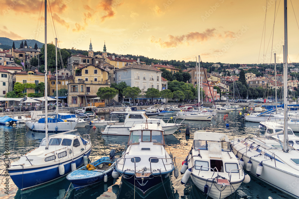 harbor in Opatija, Kvarner region, Croatia