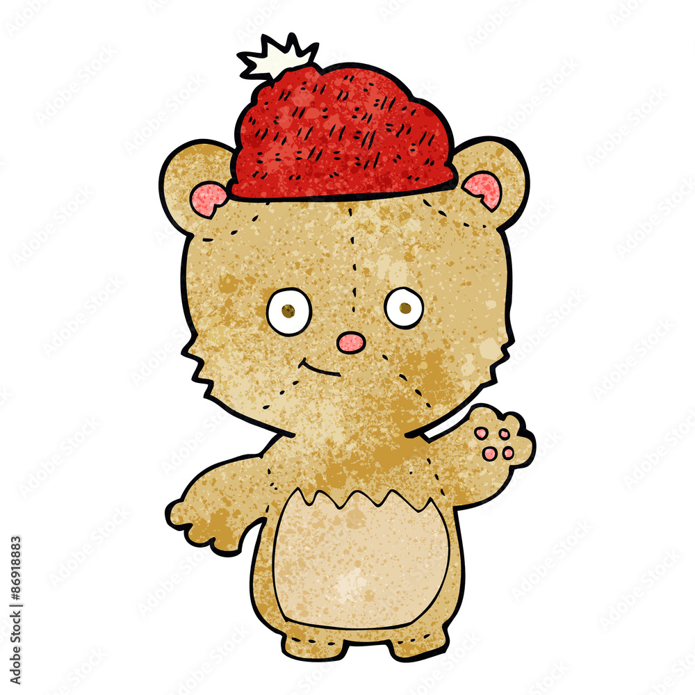 cartoon bear in hat