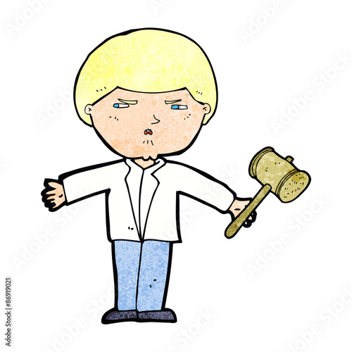 cartoon auctioneer
